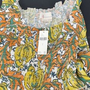 Anthropology blouse flower print